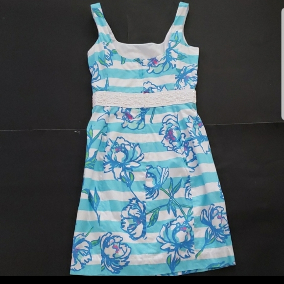 Lilly Pulitzer Stripe beaded sleeveless dress 2 - Picture 3 of 11